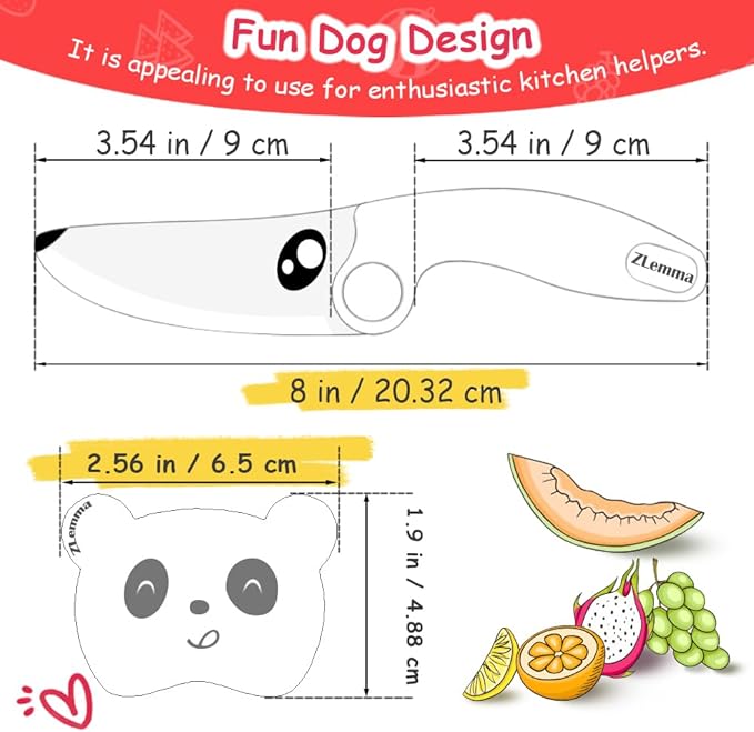 Kids Knife Set for Real Cooking Cutting Training with Finger Guard & Educational Ring, Real Chef Knife for Boys & Girls Montessori Kitchen Cooking Tool Set (Green)