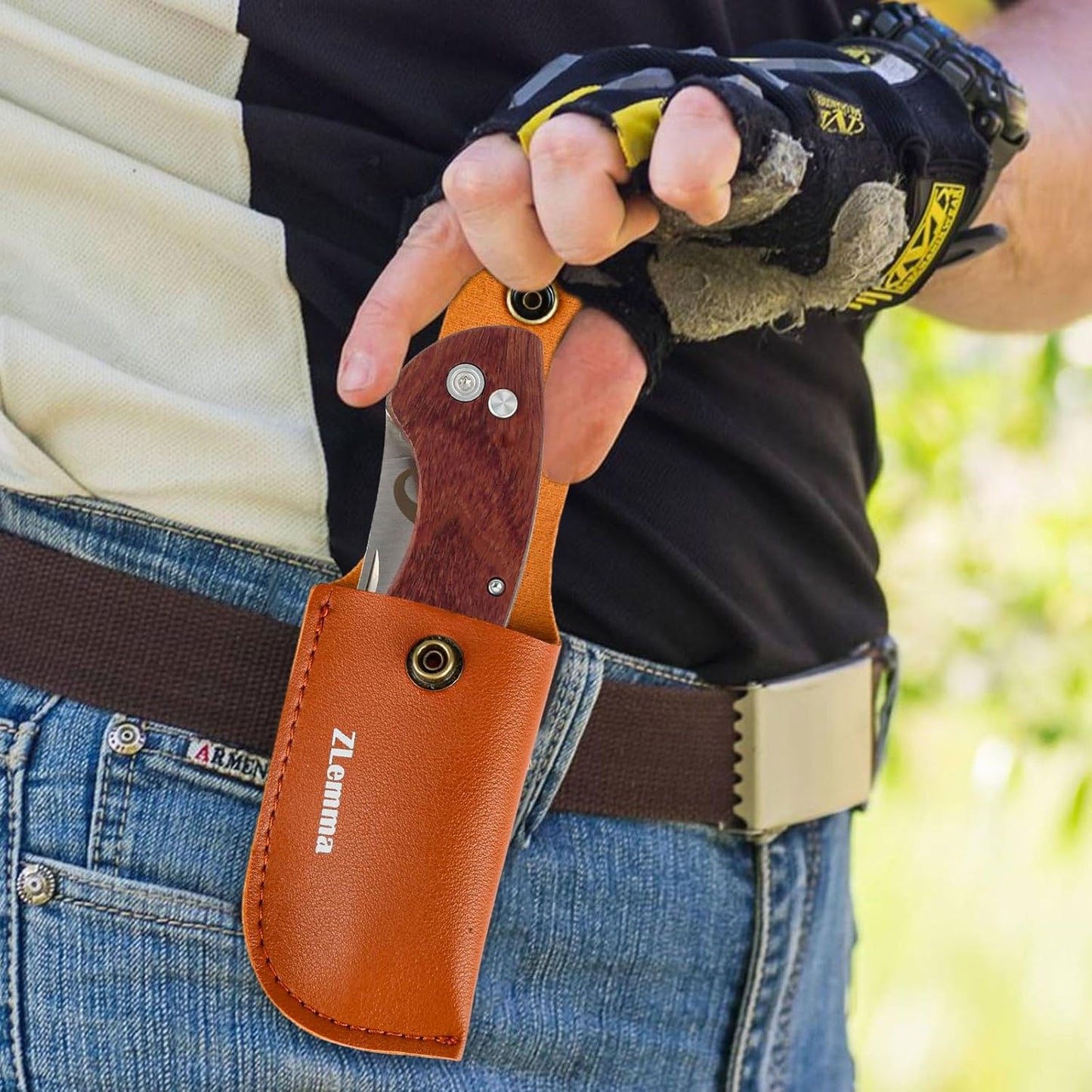 Kids Pocket Knife with Sheath Set - Stainless Steel Children’s Folding Pocket Knife with Safety Rounded Tip