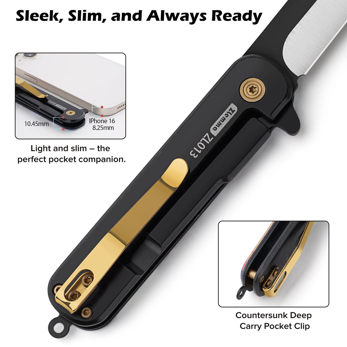 Pocket Knife Set with Clip & Sheath, Lanyard, First Pocket Folding Knife with Rounded Tip for Boys/Girls, Beginner, Black Oxidized Blade 420J2 Stainless Steel-Space Pattern Handle
